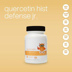 Serawise Quercetin Hist Defense Jr. comprimés à mâcher sur une table