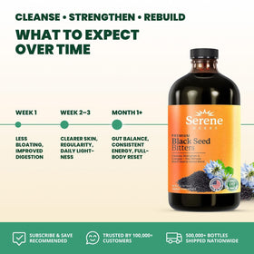 Serene Herbs Huile de Graines Noires Bio 473 ml en utilisation