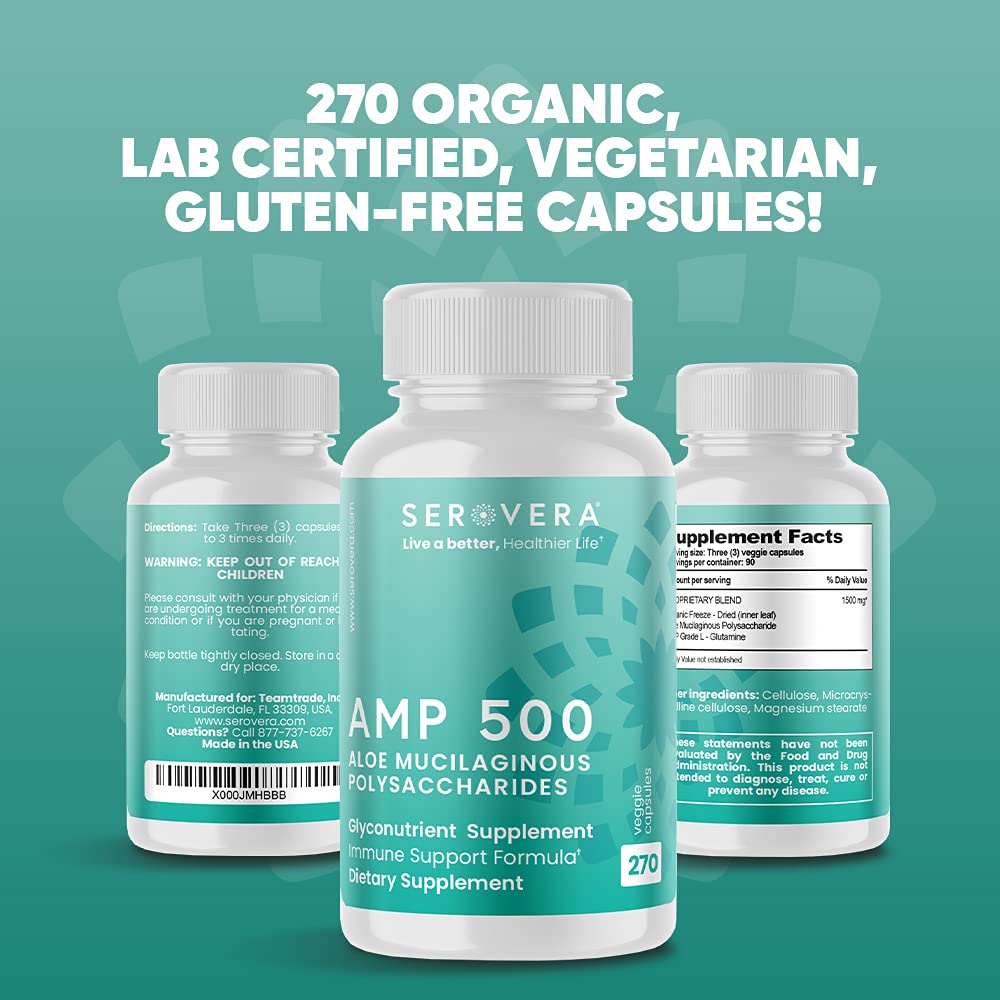 SEROERA Amp Aloe Vera Bio 270 capsules côté