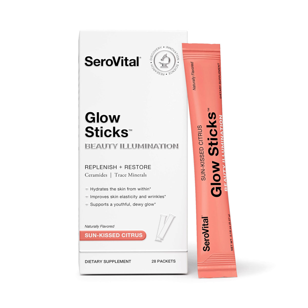 Serovital Glow Sticks boisson hydratante en sachet avant