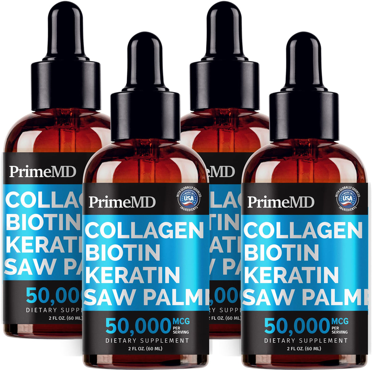 Sérum de collagène liquide PrimeMD 2 oz avec goutteau