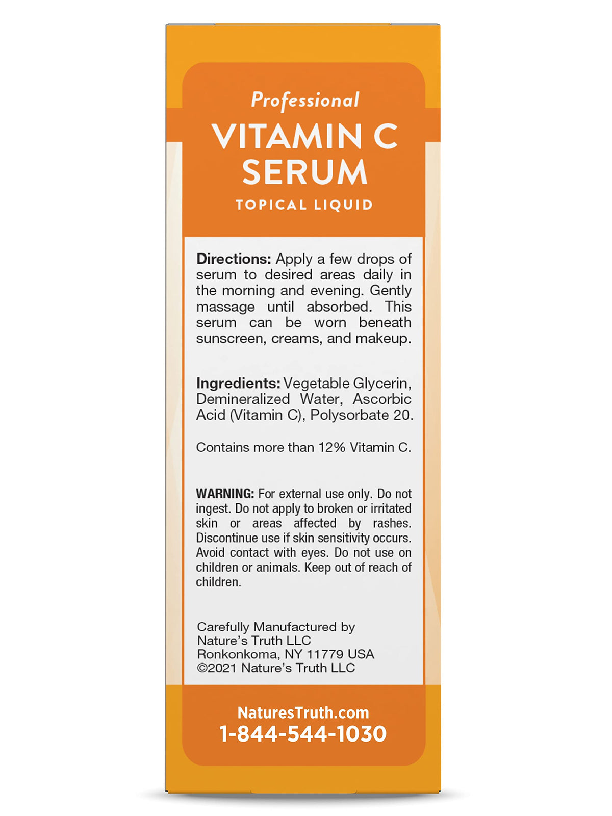 Sérum de vitamine C Nature's Truth en usage sur le visage