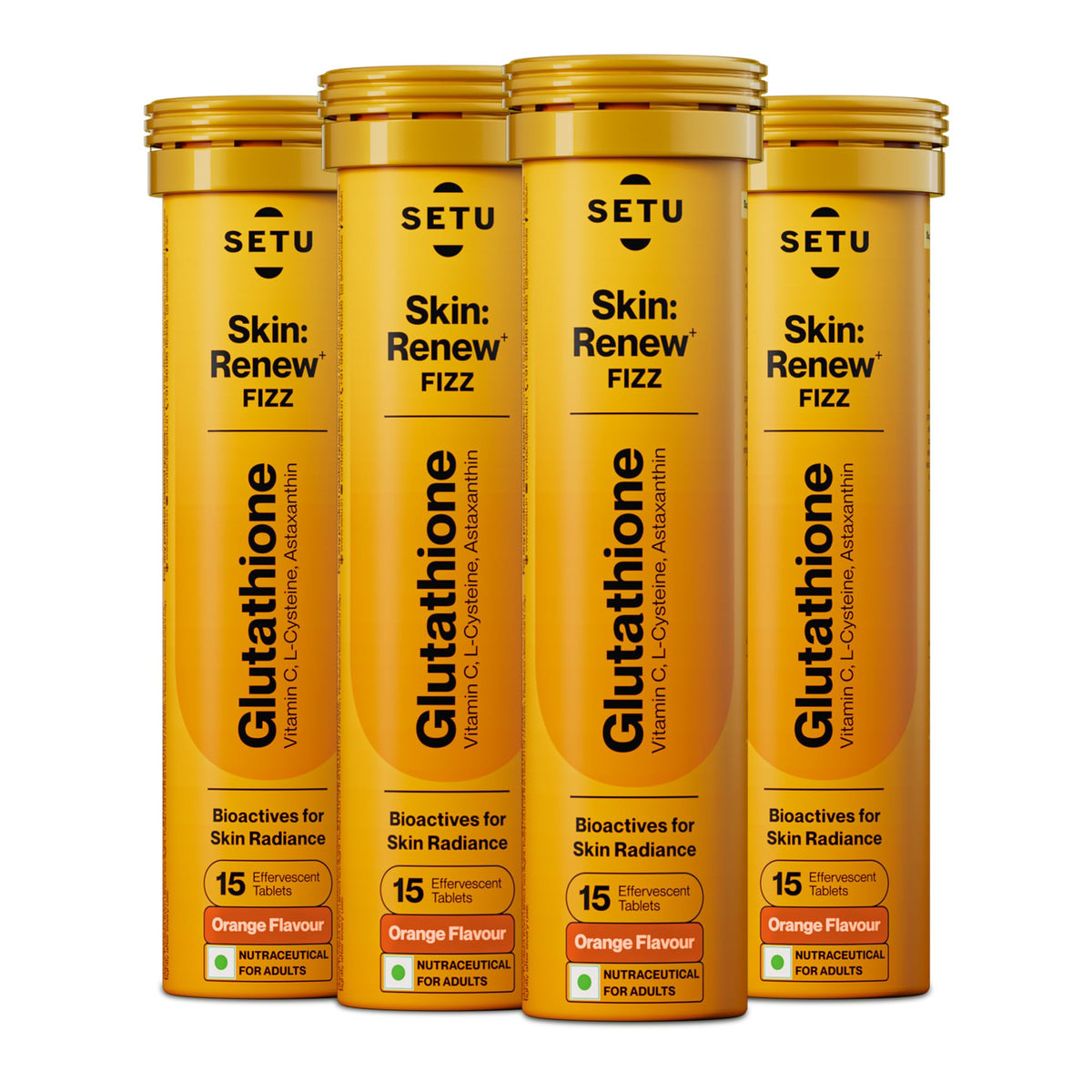 SETU comprimés effervescents de glutathion orange vue avant
