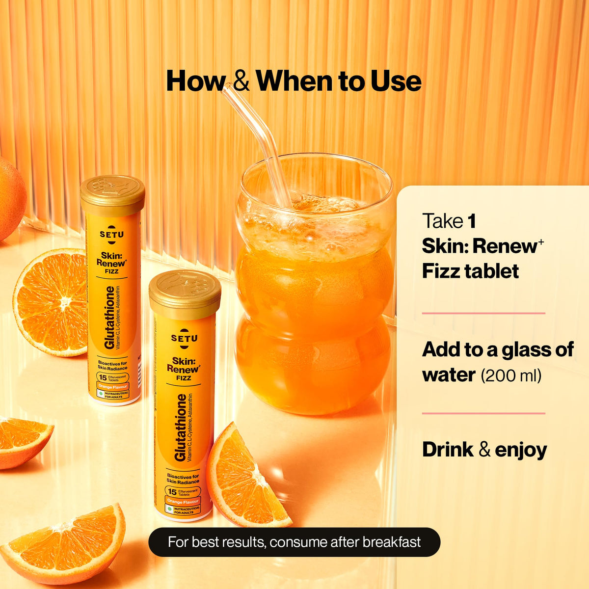 SETU comprimés effervescents ouverts avec une tablette visible