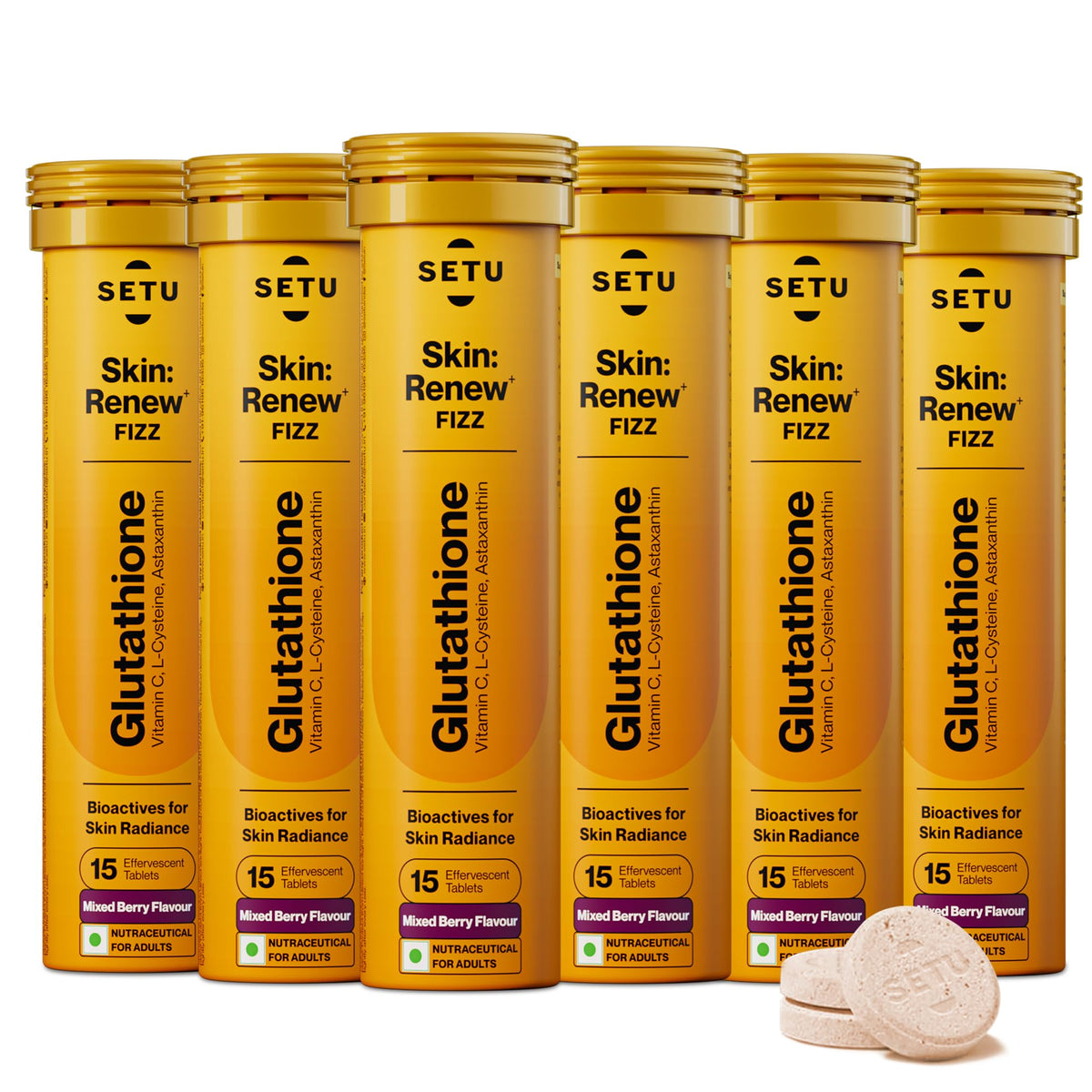 SETU Glutathione tablettes effervescentes pack de 6