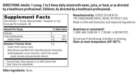 SFI Health Biotagen Poudre Prébiotique 150g étiquette