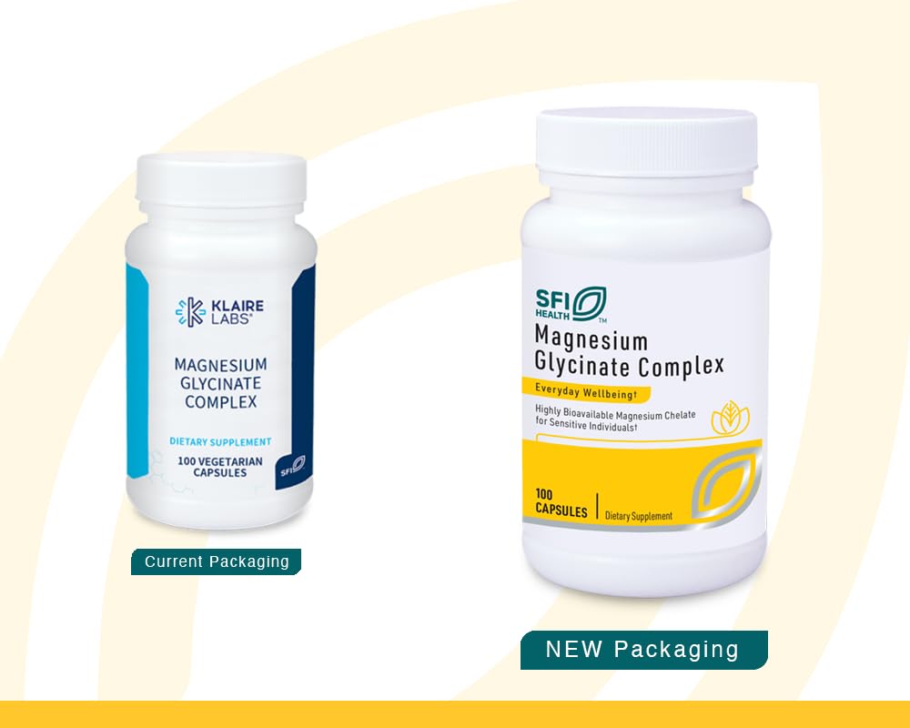 SFI Health Complexe de Magnésium Glycinate 100 capsules vue arrière
