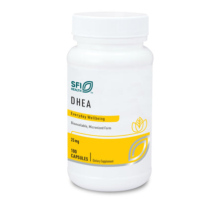 SFI Health DHEA 25mg 100 Capsules vue de face