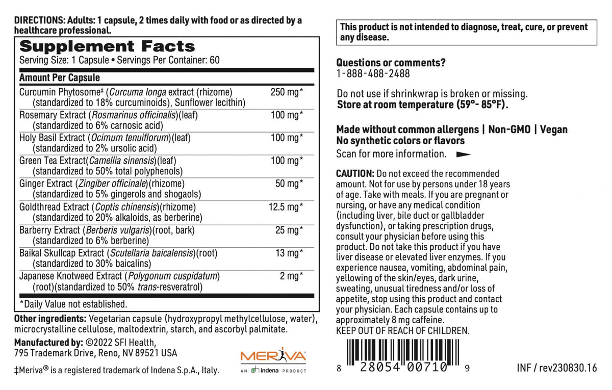 SFI Health InflaThera 60 capsules avec étiquette