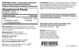 SFI Health L-Méthylfolate 60 Capsules ouverte avec capsules visibles