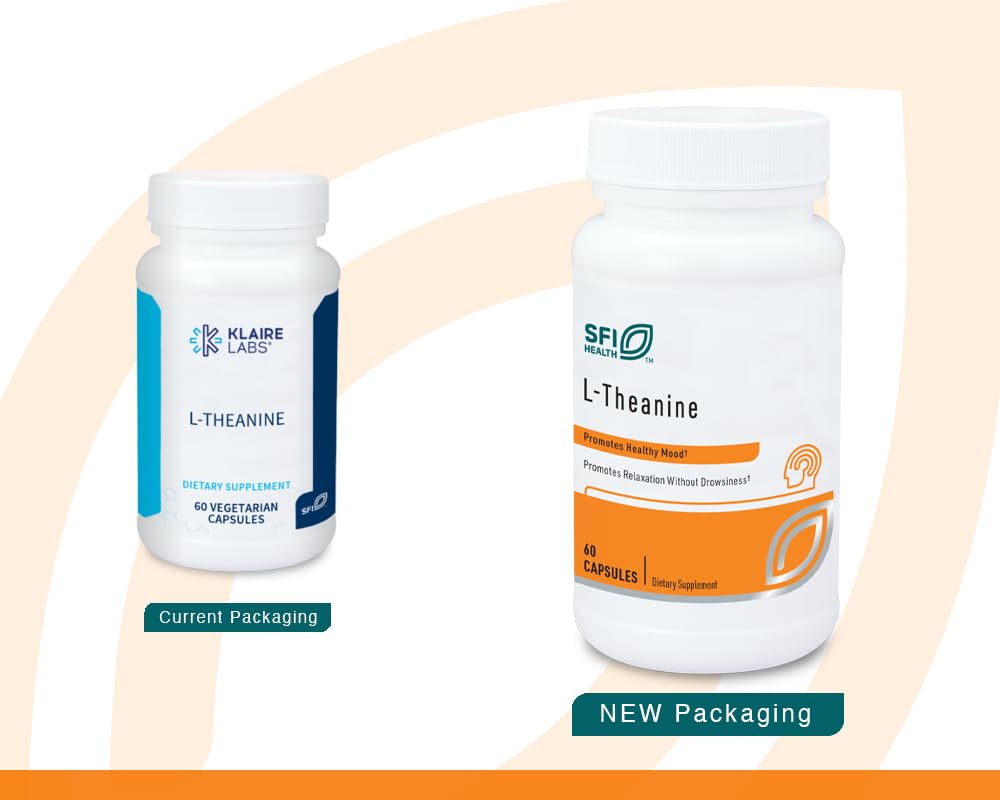SFI Health L-Theanine capsules avec étiquette visible