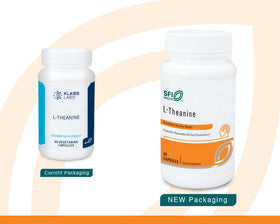 SFI Health L-Theanine capsules avec étiquette visible