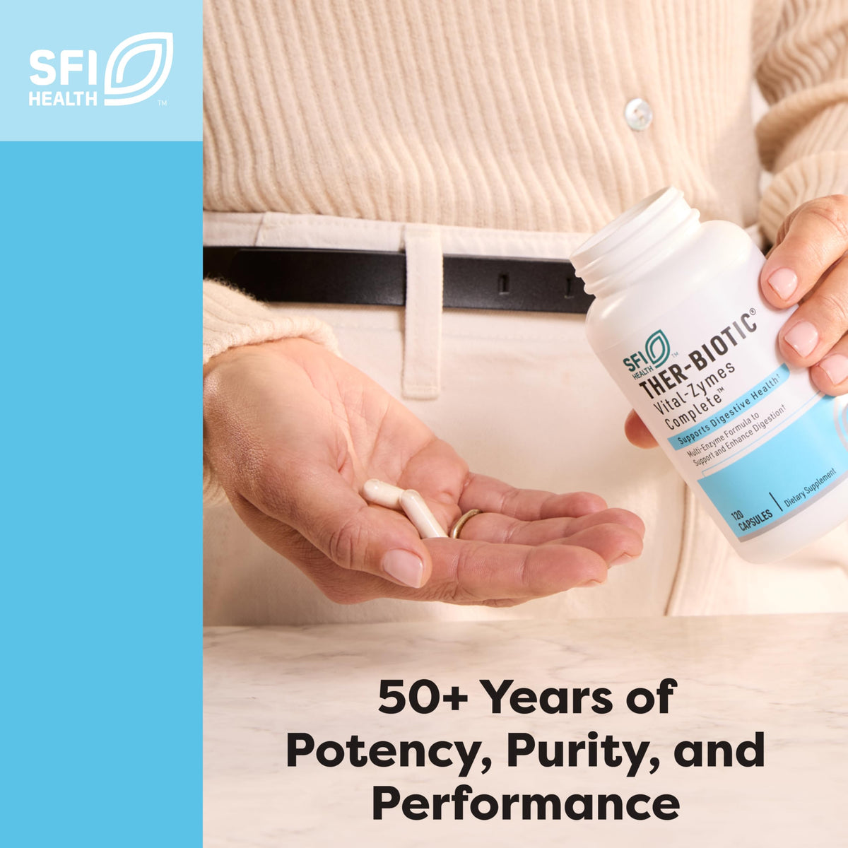SFI Health Mastic Gum comprimés à mâcher, vue de dessus