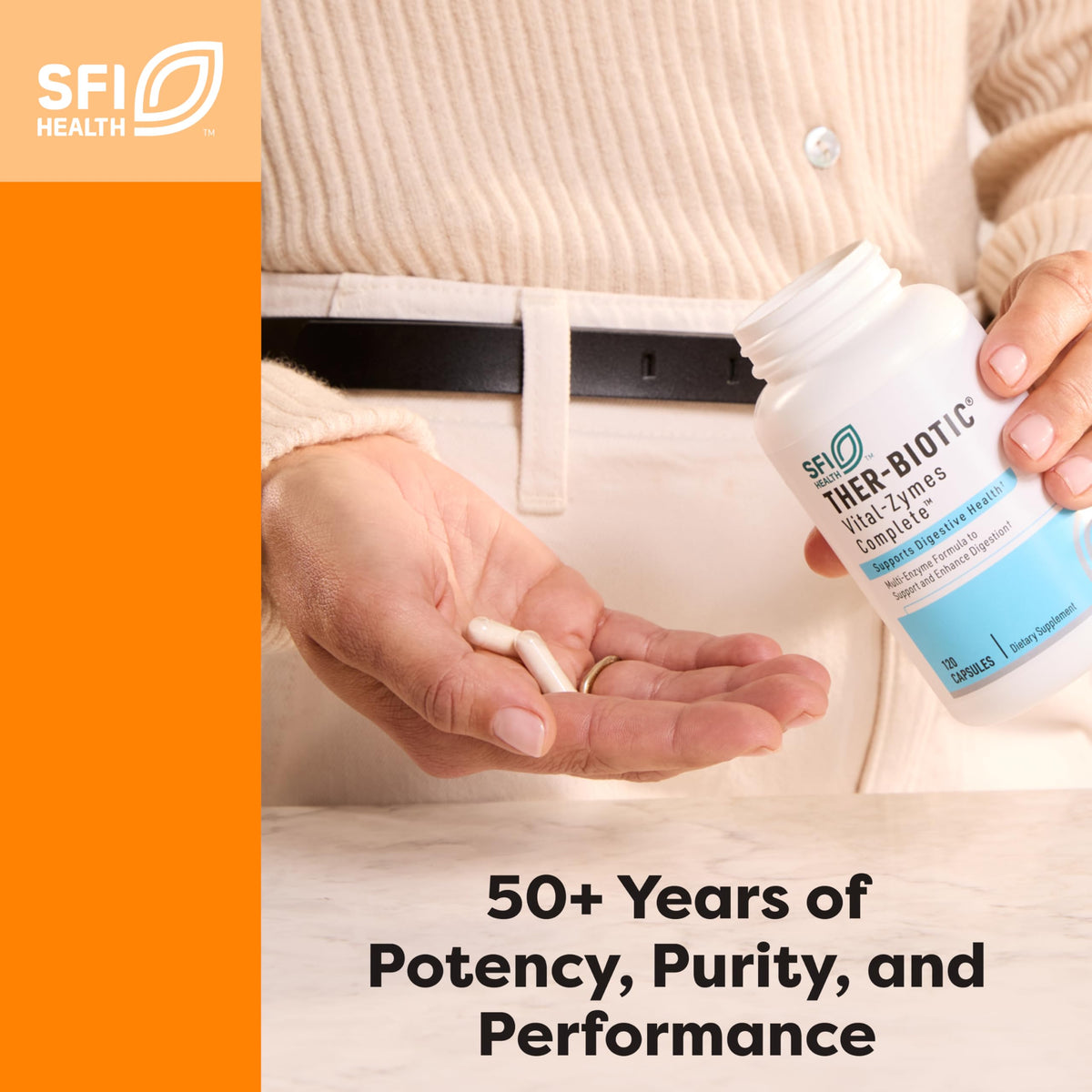 SFI Health Melatonin, capsules sur une table