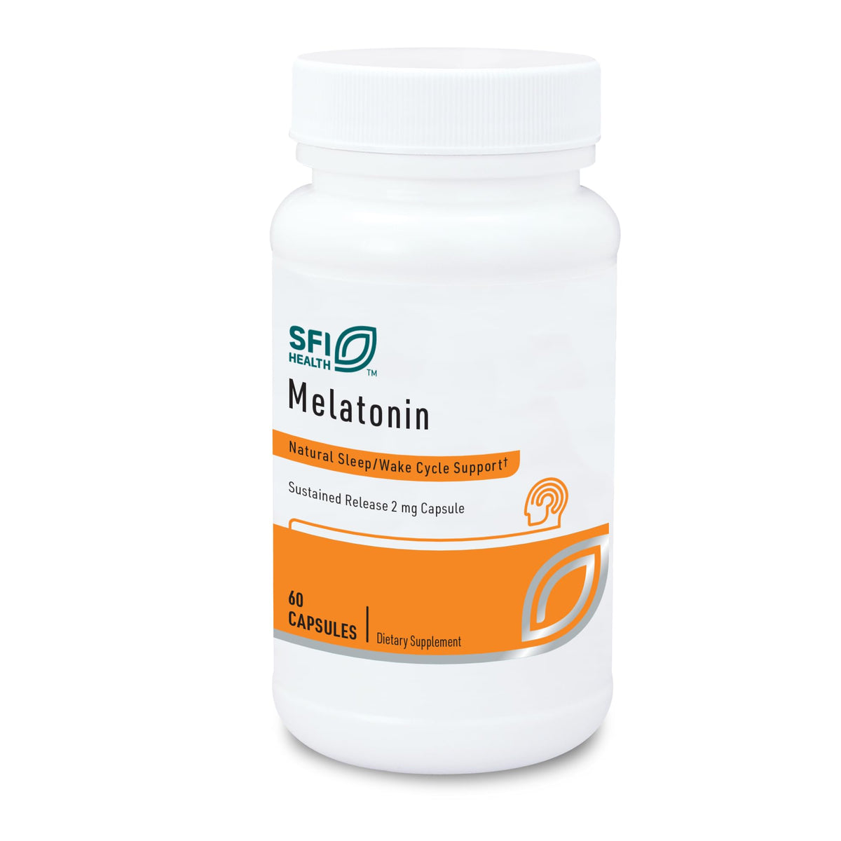 SFI Health Mélatonine-SR 60 capsules vue de face avec étiquette