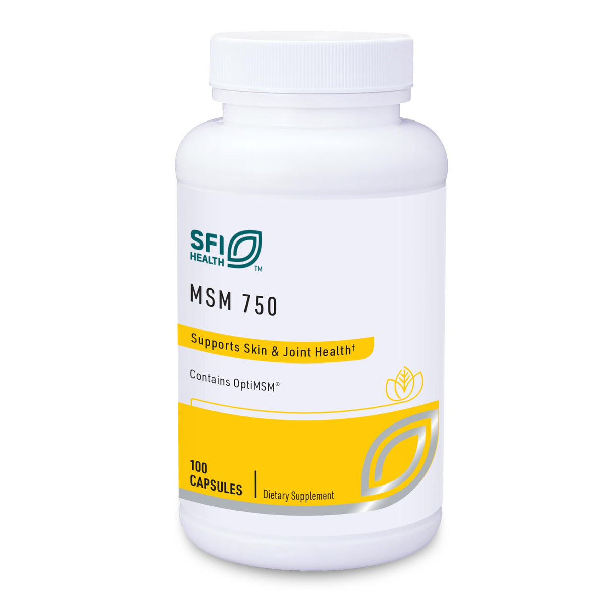 SFI Health MSM 750 mg 100 capsules vue de face