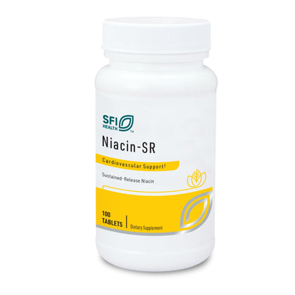 SFI Health Niacin-SR 500 mg comprimés écrasés vue de face