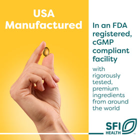 SFI Health Omega-3 Mini™ capsules avec citron et feuilles