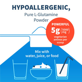 SFI Health Poudre L-Glutamine 5000 mg 408g avec cuillère doseuse