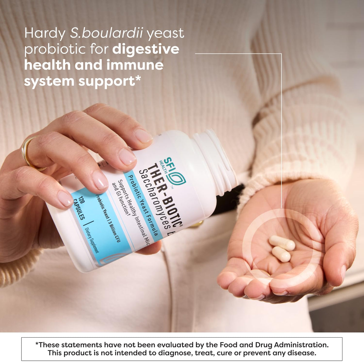 SFI Health Saccharomyces Boulardii emballage avec informations