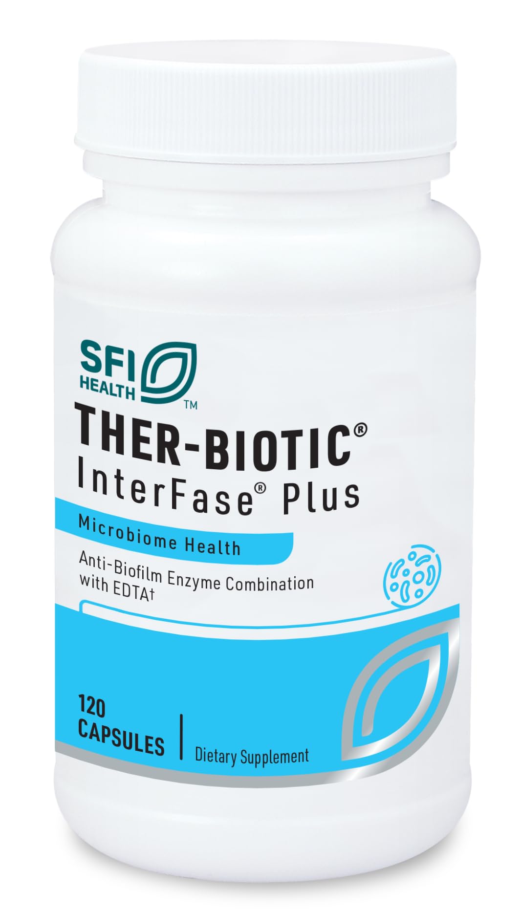 SFI Health Ther-Biotic Interfase Plus 120 Capsules, vue avant du produit