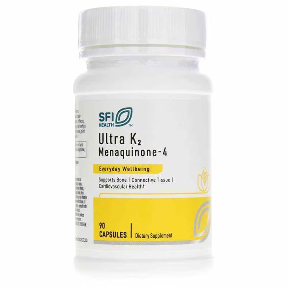 SFI Health Ultra K2 90 capsules avec étiquette détaillant la vitamine K2 MK-4