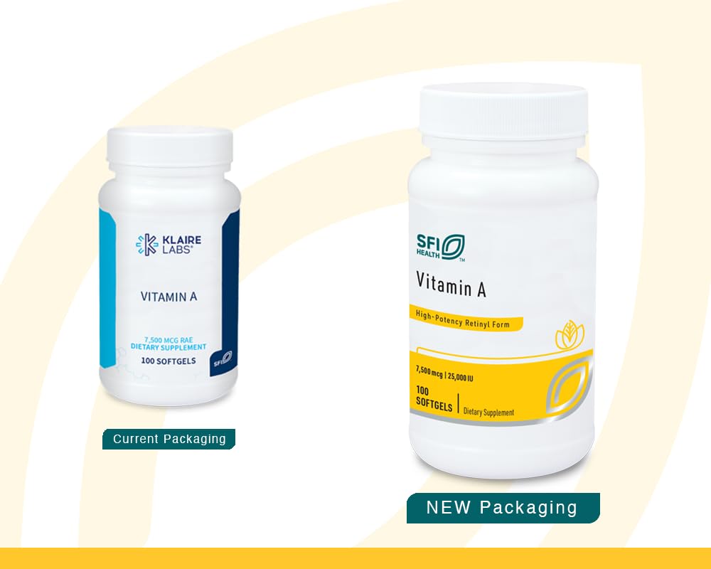 SFI Health Vitamine A 25 000 UI gélules molles vue de dos