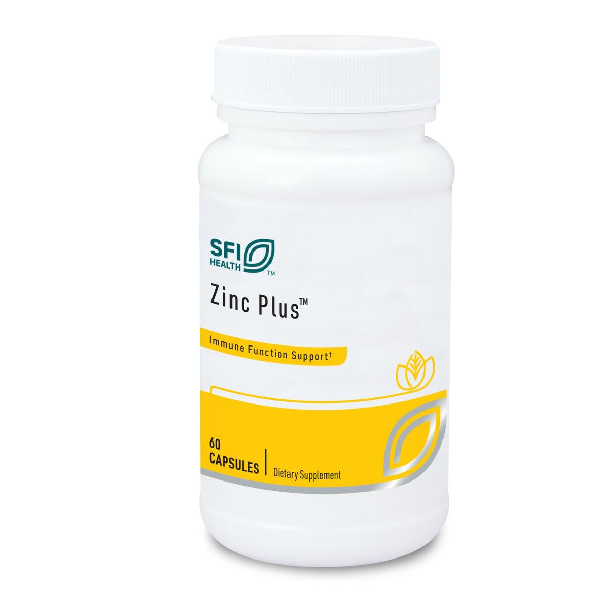 SFI Health Zinc Plus 60 capsules, vue avant du produit