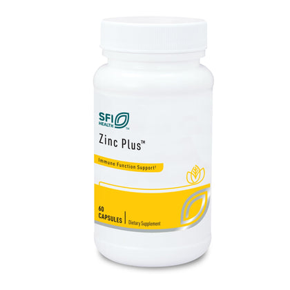 SFI Health Zinc Plus 60 capsules, vue avant du produit