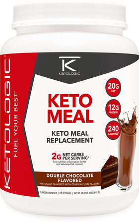 Shake de Remplacement de Repas Ketologic Chocolat - avant de mélanger