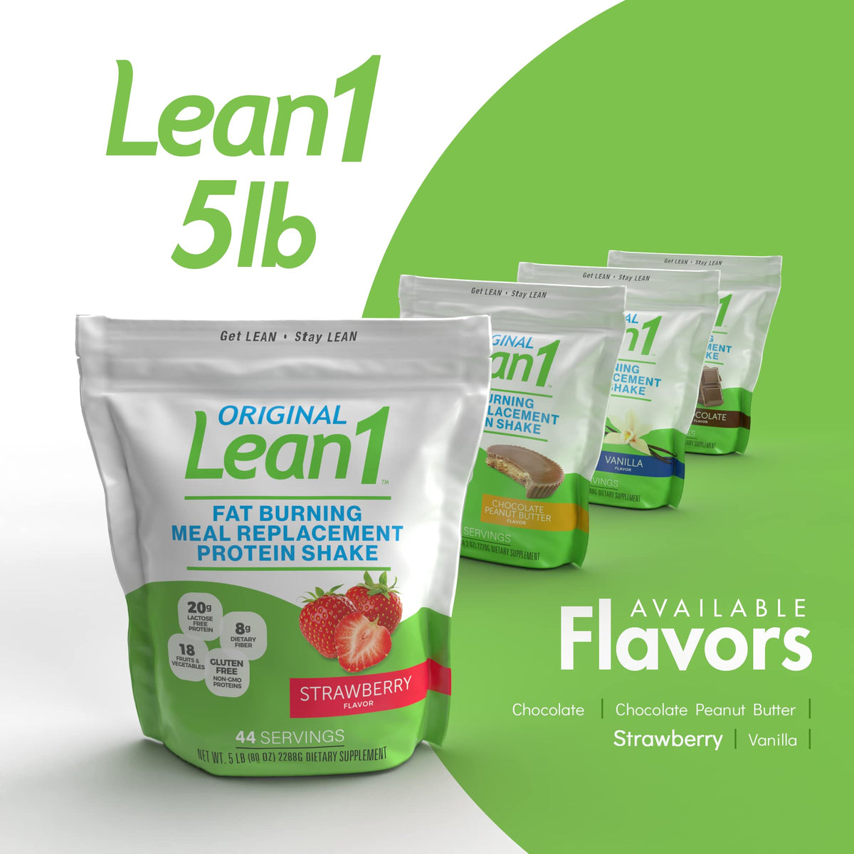 Shake LEAN1 avec des glaçons et des fruits sur la table