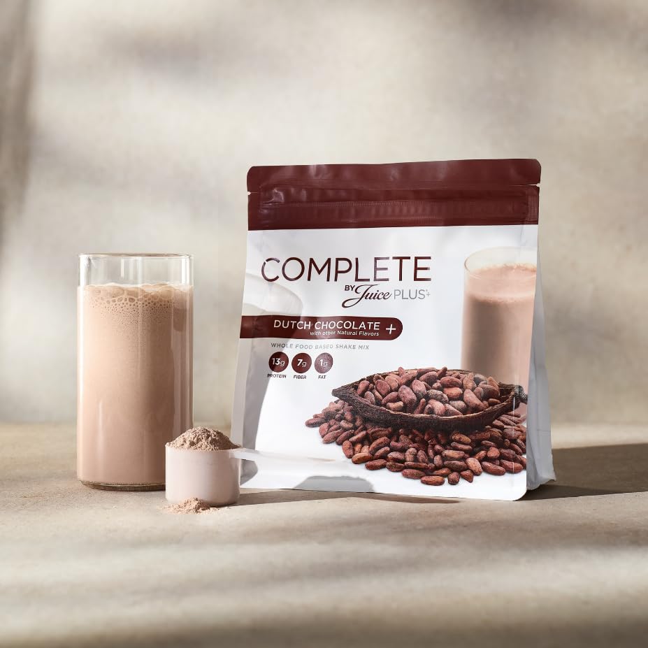 Shakes Complets Juice Plus+ chocolat avec ingrédients naturels