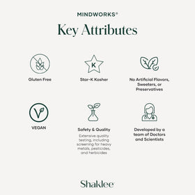 Shaklee MindWorks® gélules avec des ingrédients clés