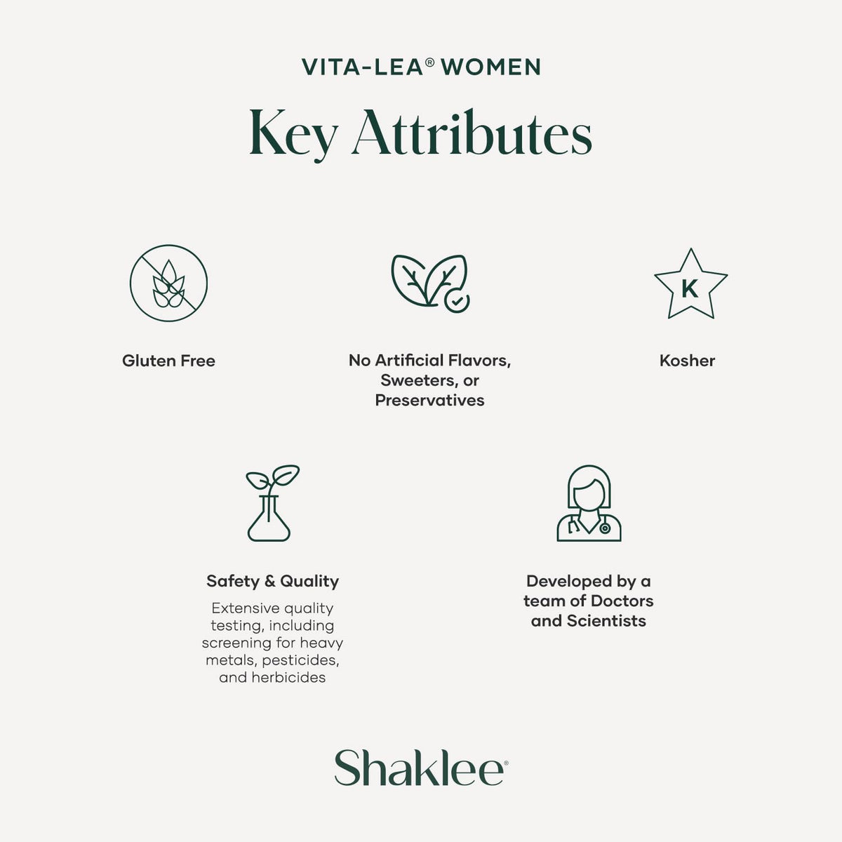 Shaklee Vita-Lea® comprimés dans une main