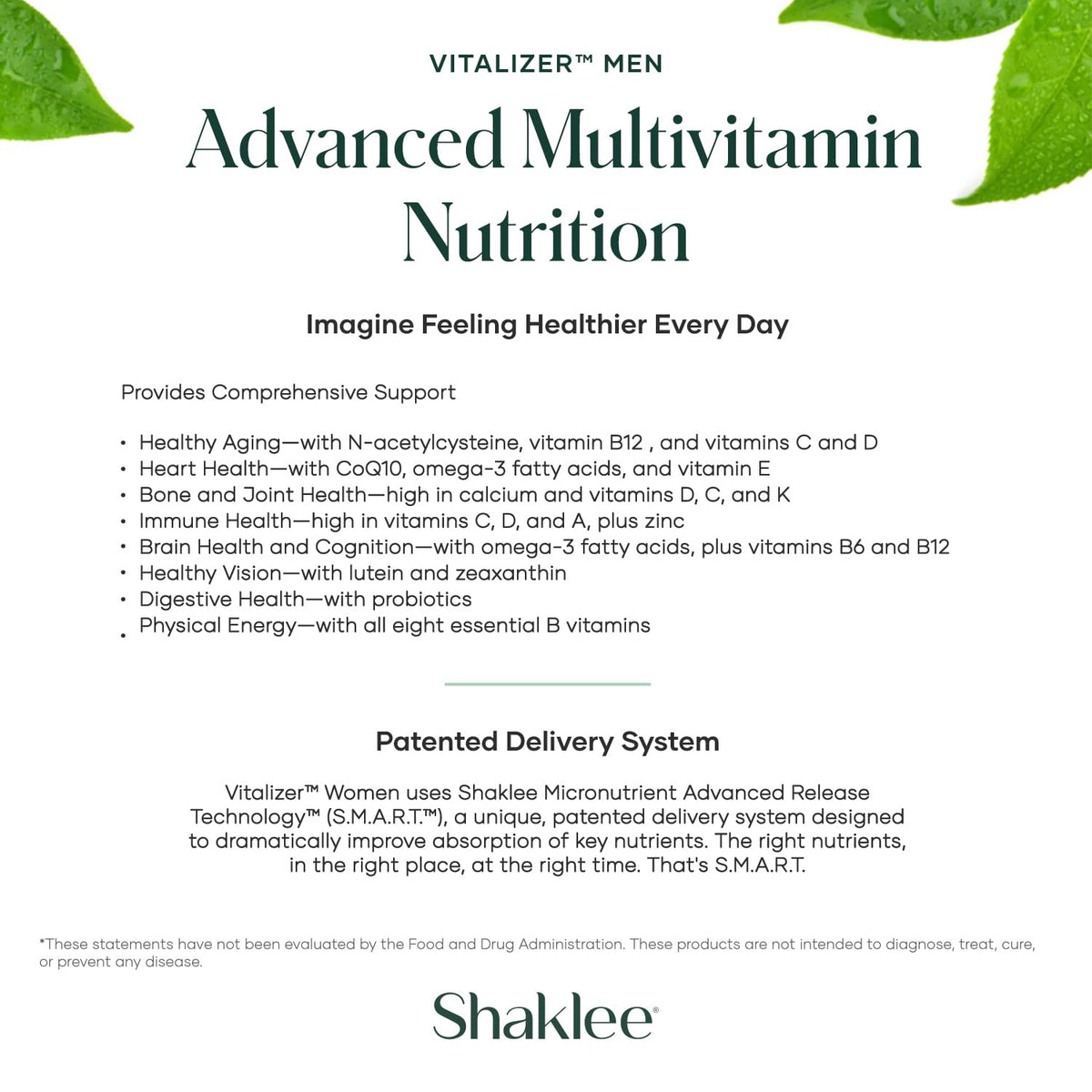 Shaklee Vitalizer Men 30 Vita-Strips avec une main