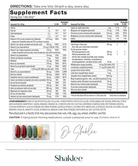 Shaklee Vitalizer™ Women Vita-Strips® close-up of ingredients