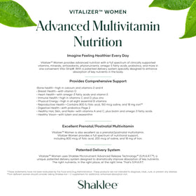 Shaklee Vitalizer™ Women Vita-Strips® on a wooden table
