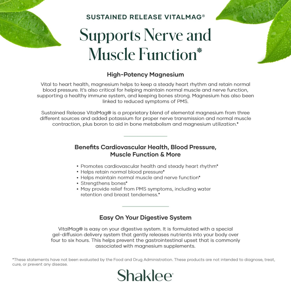 Shaklee VitalMag comprimés sur une surface blanche