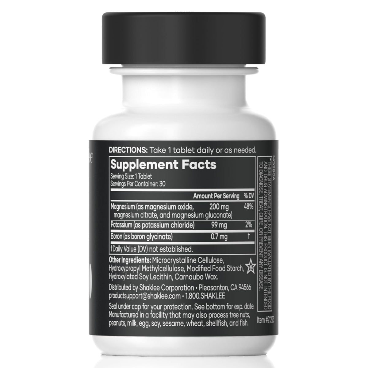 Shaklee VitalMag emballage avec informations nutritionnelles