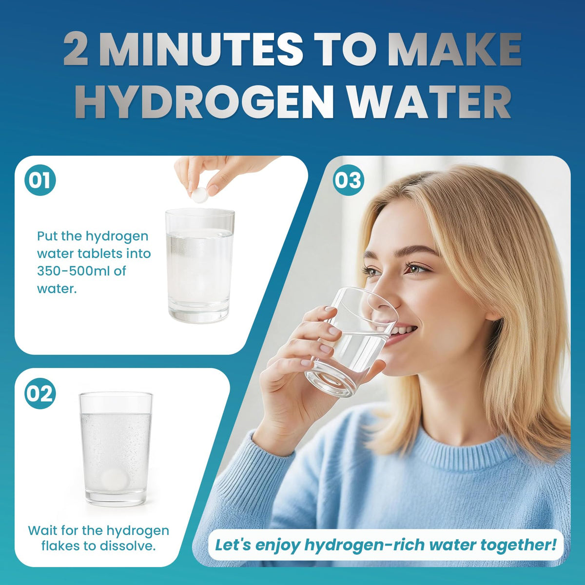 SHANDR Tablettes d'Eau Hydrogène, utilisation au bureau