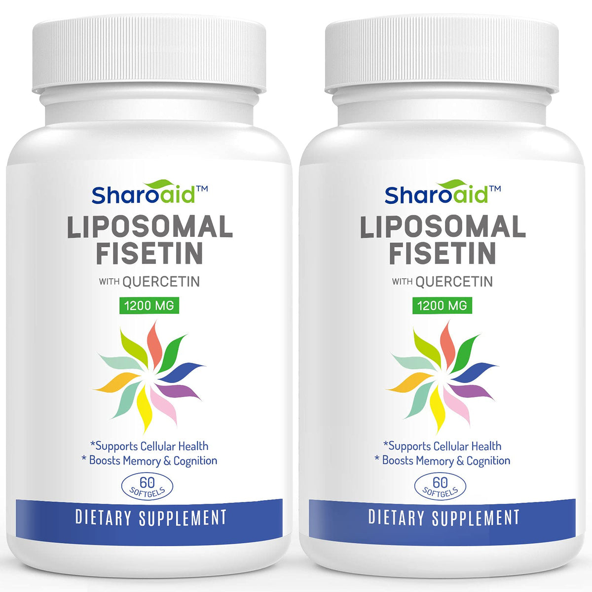 Sharoaid Fisetin Liposomale 1200 mg Bouteille avant vue