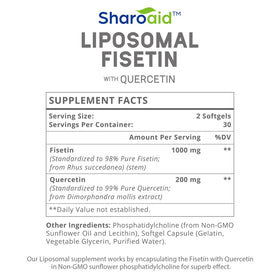 Sharoaid Fisetin Liposomale 1200 mg Gélules sur table