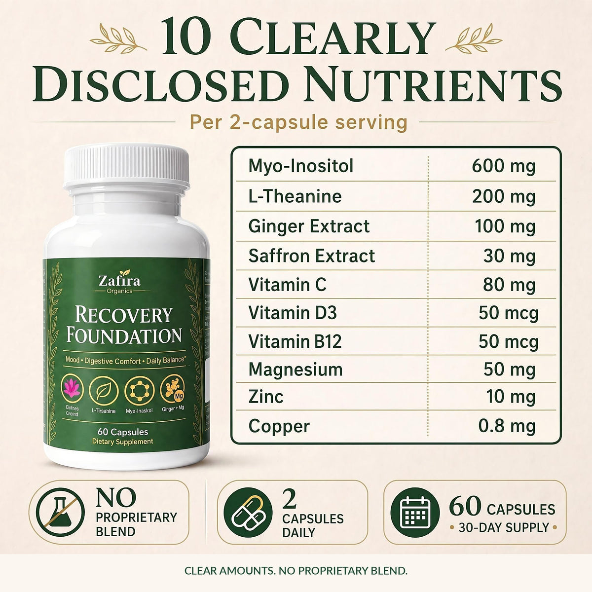 SHIADA Zafira Organics use Foundation capsules in hand