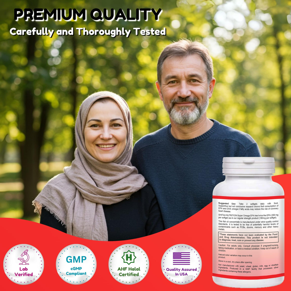 SHIFAA NUTRITION Huile de Poisson Halal gélules avec des suppléments