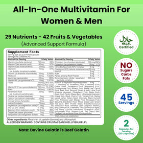 SHIFAA NUTRITION Multivitamines Halal gélules arrière