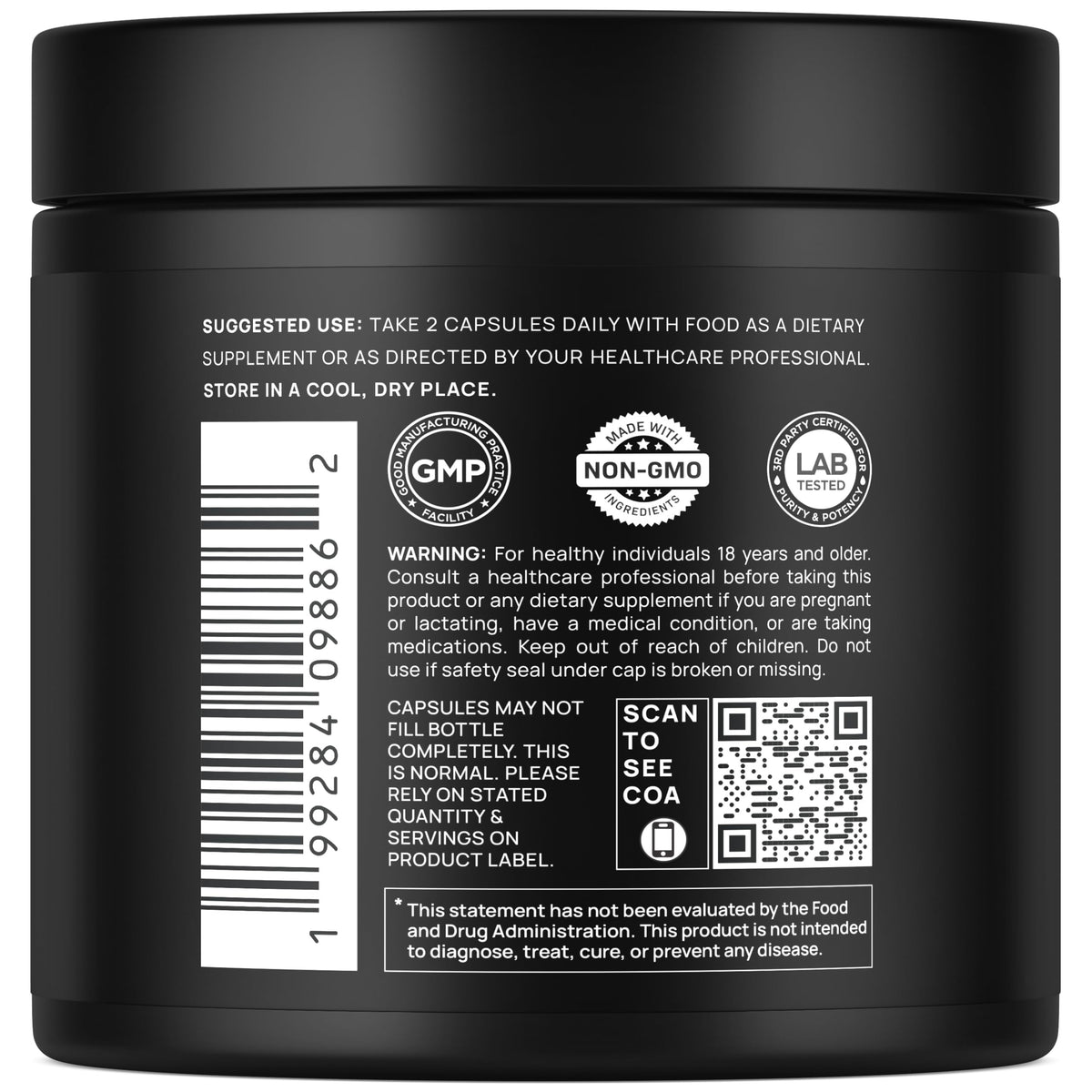 Shilajit Noir 100x TERRA ELMNT sur fond neutre