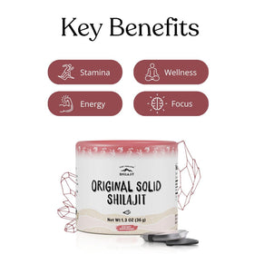 Shilajit solide extrait des montagnes de l'Himalaya