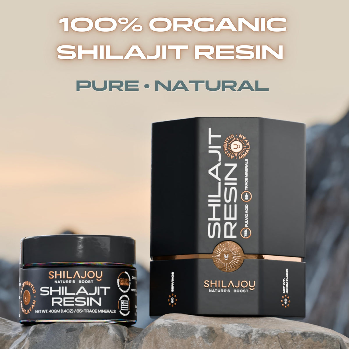 SHILAJOY Résine de Shilajit Organique 40g texture
