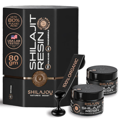 SHILAJOY Résine de Shilajit Pure Himalayenne 80g vue de face