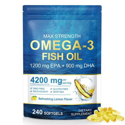SHMEDIYU Huile de Poisson Omega 3 240 gélules avant